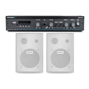 Kit Som Ambiente Amplificador + Par de Caixa de Som (Equipamentos)