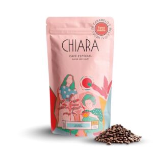 Caffè Chiara Flor Café Especial em Grãos 100% Arábica, Torra Média, Origem Brejetuba ES, Notas Florais, Caramelo e Mel, 85 Pontos SCA, Espresso e Coador, 250g (Café)