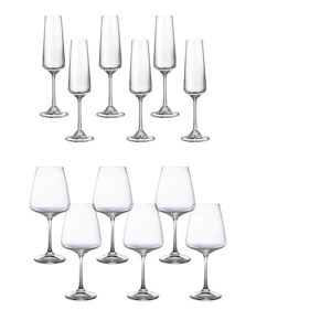 Bohemia -Jogo 12 peças de taça para chámpanhe e vinho Corvus 160 ml/450ml (Vinhos)