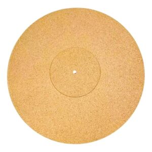Nishiyuenyi Tapete de cortiça para toca-discos, almofada antiderrapante para discos de, acessório leve para toca-discos, protetor de disco, com Groove (Equipamentos)