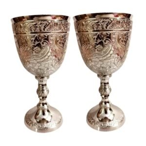 Bona fide 2 peças de design em relevo de cálice de latão em relevo, taças de champanhe premium taças de champanhe cupês, copos para água, suco, leite, cerveja, gelo, chá, conjunto de 2 peças, copo de (Cervejas)
