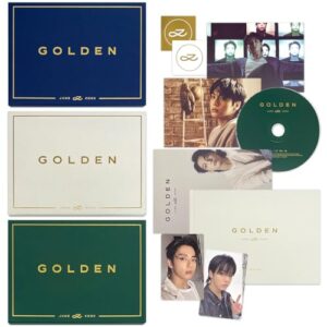 GOLDEN The 1st Album (Random Ver.) Book Case + CD + Post Card + Poster + Symbol Sticker + 2 Extra Photocards - JUNGKOOK (CDs)