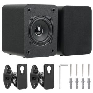 Saiyin Alto-falantes passivos para montagem na parede, alto-falantes de som surround traseiro interno, alto-falantes estéreo para média e alta frequência, alto-falantes passivos para home theater (Equipamentos)