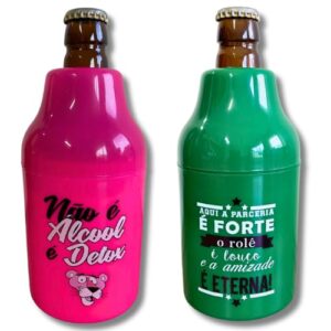 Kit 2 Porta Litrinho 300ml Suporte 3 em 1 Térmico Cerveja Lata Long Neck (Cervejas)