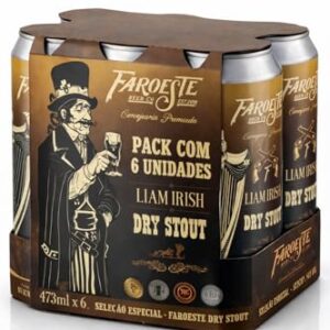 Pack 6 Latas Cerveja Artesanal Brown Ale Cacau 473ml Faroeste Beer (Cervejas)
