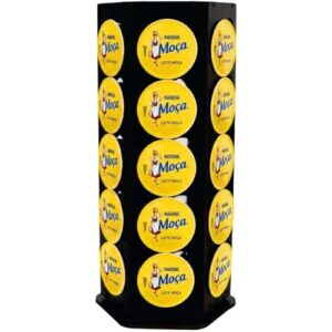 Porta Capsulas Compátivel Suporte para Café Dolce G Preto Cantinho do Café Organização , D Gusto 30 Capsulas Giratória Armazenamento Pouco Espaço Cantinho Coffe Sofisticação (Café)