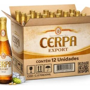 Kit 12 Cerveja CERPA Export Long Neck 350ml – Lager Puro Malte 4,6% ABV (Cervejas)