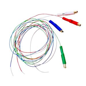 Funayama Conjunto de 4 Cabos de Conexão para Cápsulas de Toca-Discos - Cabos de Substituição para Cápsulas OFC Banhados a Ouro para Audio-Technica, Technics e Pioneer (Equipamentos)