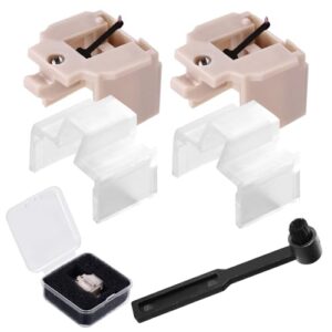 2 peças de substituição de agulha de toca-discos para Audio-Technica, caneta de diamante com pincel compatível com Audio-Technica AT-LP60X AT-LP60XBT AT3600L AT-LP2D-USB AT-PL300 e mais (Equipamentos)