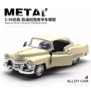 POWER TOYS Miniatura Carro carrinho de ferro metal antigo 3 modelos escala 1:36 M e r c e d e s 300S e C a d i l l a c(BEGE) (CDs)