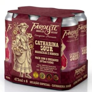 Pack 6 Latas de Cerveja Catharina Sour Maracujá E Hisbisco 473ml Faroeste (Cervejas)