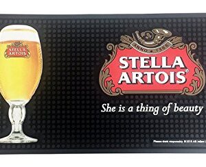 Stella Artois Tapete de Bar Profissional em PVC Preto (Cervejas)
