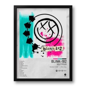Quadro com Moldura Spotify Álbum Self Titled Blink-182 - Tam. 33x43cm (Discos de Vinil)