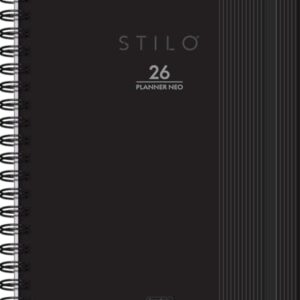 Jandaia - Agenda Planner Neo 175x242mm CD 80 fls Datada Stilo Preta - 2026 (CDs)