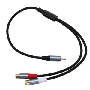 VINGVO Cabo Divisor Y, 1 Macho para 2 Fêmeas Divisor de áudio e Vídeo Estéreo, Cabo de Extensão de Metal Com Y, Ideal para Subwoofers, Alto-falantes e Home Theaters (Equipamentos)