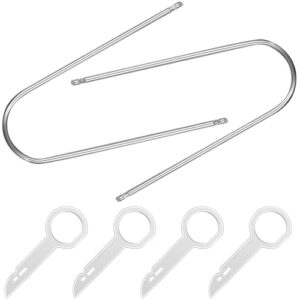 Kit de ferramentas de remoção de rádio para Ford, Volkswagen, Audi, Mercedes Car Pry Tools, a maioria dos carros CD DVD conversor de frequência de áudio de aço inoxidável 6 peças (CDs)