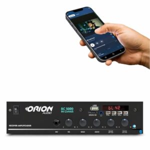 Amplificador Som Ambiente 300W Bluetooth 2 Canais | Receiver Estéreo Potente | Controle de Volume | Ideal para Casas, Lojas e Restaurantes (Equipamentos)