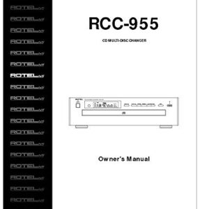 Rotel RCC-955 CD Changer Owners Instruction Manual Reprint [Plastic Comb] [Jan 01, 1900] (CDs)