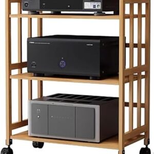 Suporte De Hifi De Altura Ajustável Prateleira De Mídia Rack De Componentes De áudio Para Tv Dvd Players Caixas De Cabo 2 3 4 5 Tier Stereo Cabinet Record Storage Holder, Lxwxh, 80x38x88cm (Equipamentos)