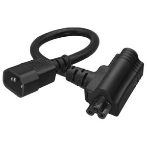 Strhowill Cabo De Alimentação Iec C14 Para C5 E 5-15R De 0,3 M, Conector De 3 Pinos Para Carregador De Laptop/Monitor/Caixa De Som, Cabo De Alimentação Em Série 125 V-250 V (Equipamentos)