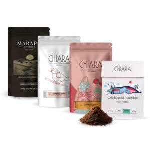 Caffè Chiara Kit Degustação Café Especial Moído Flor, Tangará e Microlote, 100% Arábica, Torra Média, Perfis Sensoriais Distintos, Ideal para Coado, Espresso e Métodos Filtrados (Café)