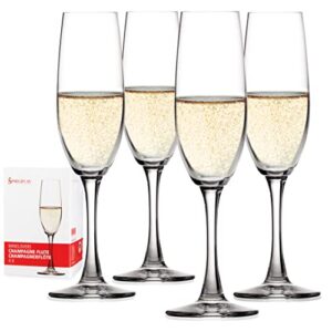 Spiegelau Wine Lovers Conjunto de 4 taças de vinho champanhe - Cristal feito na Europa, haste clássica, seguro para lava-louças, conjunto de presente de taça de vinho de qualidade profissional - 200 (Vinhos)