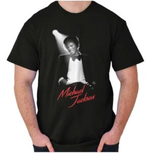 Camiseta masculina ou feminina Michael Jackson King of Pop Spotlight, Preto, G (CDs)
