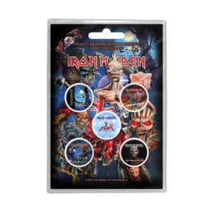Pacote de emblemas oficiais Iron Maiden Later Albums (pacote com 5) (Discos de Vinil)