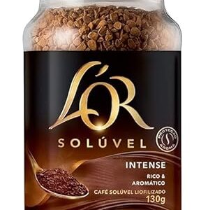 LOR Café Solúvel Intense, Liofilizado, Encorpado & Intenso, Sem Glúten, Pote de Vidro, 130g (Café)
