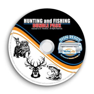 Hunting and Fishing Clipart-Vector Clip Art-Vinyl Cutter Plotter Images-T-Shirt Graphics CD (CDs)