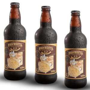 Cerveja Stout Benedita Cervejaria Louvada 500ml Kit 3un Sem Glúten (Cervejas)