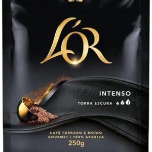 LOR Café Torrado e Moído Intenso, Torra Escura, 100% Arábica, Gourmet, Sachê 250g (Café)
