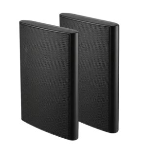 STUDIOFINIX Alto-falantes ultrafinos para montagem na parede de 240 W, alto-falantes internos de home theater passivo de 8 Ohm para quarto, cozinha, sala de estar, preto (par) (Equipamentos)