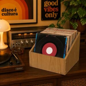 Nicho Porta Discos LP Vinil Amadeirado Premium (Equipamentos)