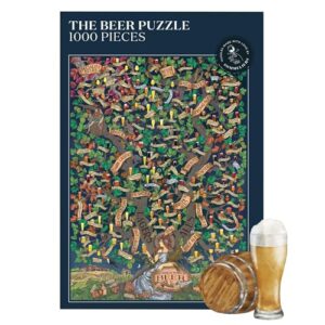 Beer Puzzle - an Introduction to Beer Styles - 1000 Piece Puzzle for Adults - Unique & Hand-Drawn Jigsaw Puzzle - Journey Through Over 100 Beer Styles (Cervejas)