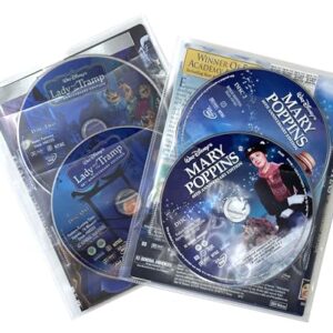 CheckOutStore Capas CPP transparentes para 2 discos e livreto de DVD - Design de peça única - resistente a arranhões, sem poeira, armazenamento eficiente de espaço (pacote com 50) (CDs)