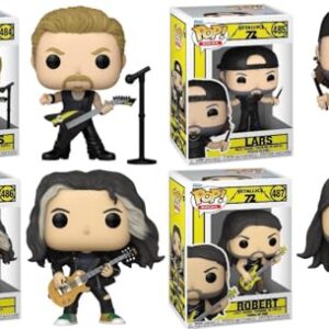 Funko Bonecos de vinil Pop! Rocks Metallica 72 Seasons, conjunto com 4, #484-487 (Discos de Vinil)