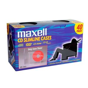 Maxell 190074 Jewel Case Slim 40 Pk Clear (CDs)