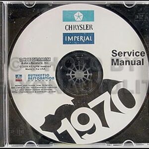 1970 Chrysler Repair Shop Manual on CD for Imperial Newport 300 New Yorker (CDs)