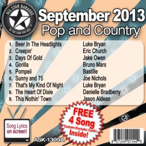 All Star Karaoke September 2013 Pop and Country Hits A (ASK-1309A) - Luke Bryan (CDs)