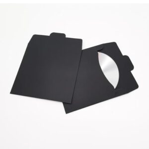 50 peças de papel Kraft preto para CD/DVD Envelope, 12,7 x 12,7 cm (CDs)