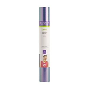 Cricut Sportflex Iron On - Lavanda metálica, rolo de 60 m (30,5 x 61 cm), vinil de transferência de calor HTV para roupas esportivas (poliéster e nylon) - Compatível com máquinas Cricut Heat Press + (Discos de Vinil)