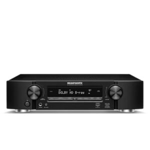Marantz Receptor AV UHD NR1510 – Amplificador de Home Theater Slim de 5.2 canais, Dolby TrueHD e DTS-HD Master Audio | Compatível com Alexa | Transmita música via Wi-Fi, Bluetooth e HEOS Preto (Equipamentos)