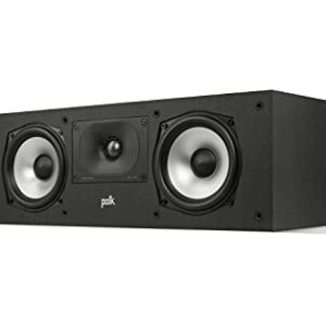 Alto-falante Polk Monitor XT30 Compact Center Channel – Certificado de áudio de alta resolução, compatível com Dolby Atmos e DTS:X, tweeter de terylene de 2,5 cm e woofer duplo balanceado (Equipamentos)
