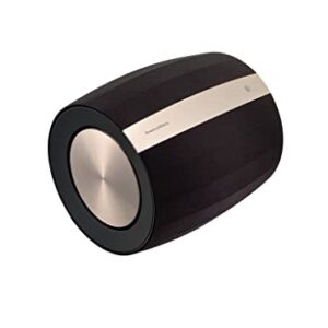 Bowers & Wilkins Subwoofer sem fio Formation Bass (250W), design exclusivo de disparo lateral, aparência cilíndrica compacta com posicionamento versátil, compatível com o aplicativo B&W Music (Equipamentos)