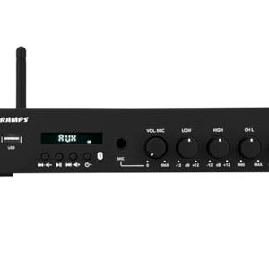 Amplificador Receiver Taramps THS 1902 com 2 canais de 30W conexão Bluetooth USB Rádio FM Saída Auxiliar Lojas Clínicas Bares Academias Área de Lazer Espaço Gourmet (Equipamentos)