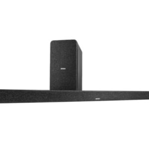 Denon Barra de som DHT-S517 para TV com subwoofer sem fio, som surround 3D, Dolby Atmos, compatibilidade HDMI eARC, transmissão de música sem fio via Bluetooth, configuração rápida, montagem na parede (Equipamentos)
