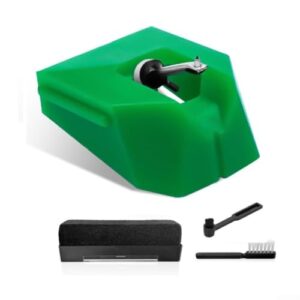 Agulha de disco de vinil para toca-discos AudioTechnica AT LP120X + escova de gravação para restauração de som superior (Equipamentos)