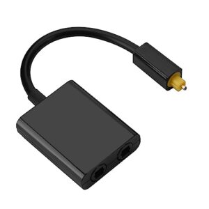 SUNGOOYUE Divisor de áudio óptico Digital de Porta Dupla, Adaptador SPDIF de Fibra óptica ABS 1 Em 2 Saídas 15 Cm, Conectores Banhados a Ouro Núcleo de Baixo Jitter para Receptor de CD DVD de Home (Equipamentos)