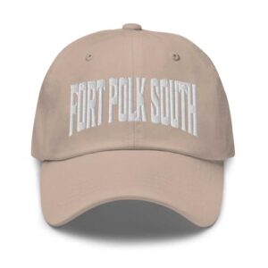 Boné de beisebol Fort Polk South Fort Polk South Dad Louisiana LA Chapéu bordado lembrança, Pedra, Tamanho Único (Equipamentos)